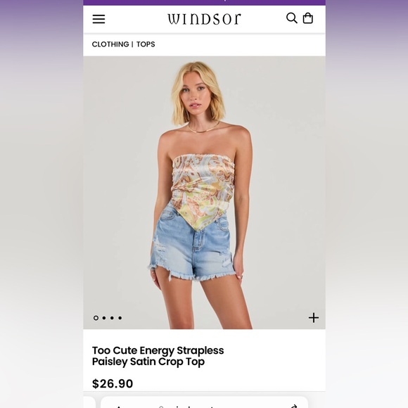 Satin Tube Top - Picture 1 of 4